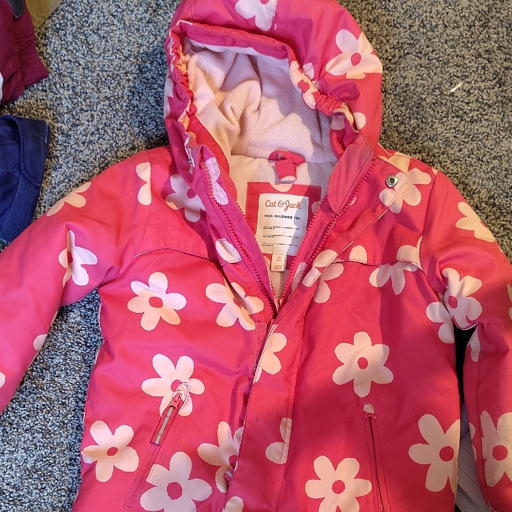 Cat & Jack Pink Floral Hooded Jacket